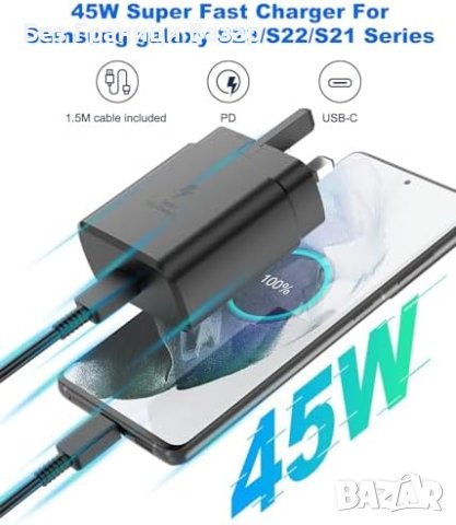 Ново 45W USB-C Зарядно с Висока Скорост и Универсална Съвместимост, снимка 7 - Друга електроника - 43522869
