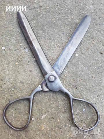 Абаджийска ножица със златни набивки , снимка 3 - Антикварни и старинни предмети - 52315797