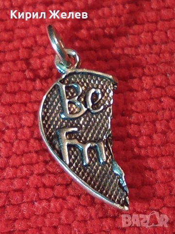 BEST FRIEND - СРЕБЪРНО МЕДАЛЬОНЧЕ - СЪРЧИЦЕ - Най-ДОБЪР ПРИЯТЕЛ СРЕБРО 925 АРТ ПЕНДАНТ 30695