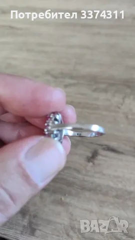 Сребърен пръстен с Натурални Рубини, снимка 4 - Пръстени - 47566931