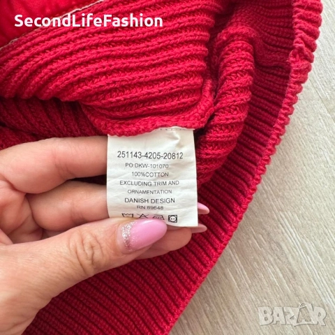 Blue Willi’s Дания мъжка жилетка пуловер с цип, размер XL, червен, памук, снимка 2 - Блузи - 52815256