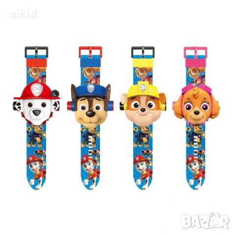 3D детски часовник прожектор с Пес Патрул Paw Patrol Рабъл Чейс Маршал Скай, снимка 3 - Детски - 27418092