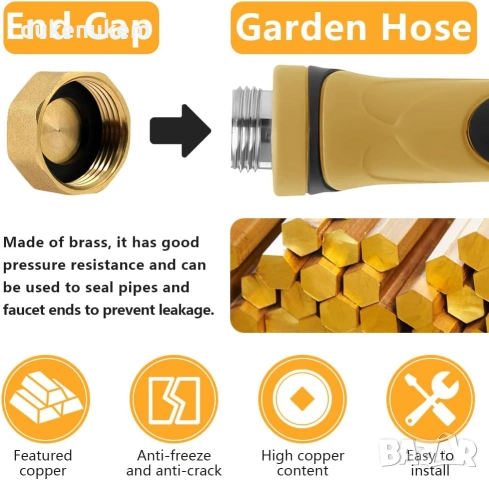 3 бр. Месингова капачка G1, 1 цол, снимка 4 - Други инструменти - 53188065