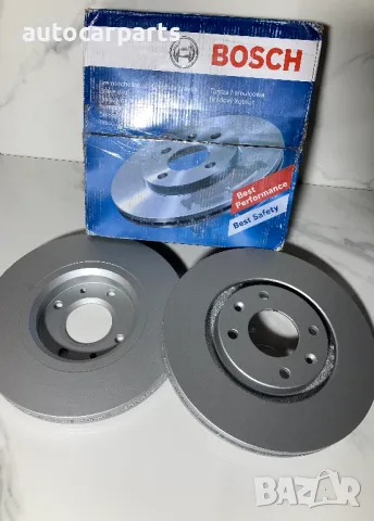 Спирачни дискове BOSCH за CITROEN C3, C4, DS, Berlingo, PEUGEOT 207, 307, 308, 408, 3008, Partner 