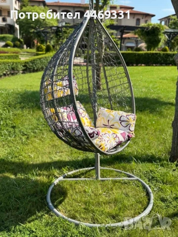 Градинска люлка,ратанова люлка,гнездо,висяща люлка, снимка 5 - Градински мебели, декорация  - 50267123