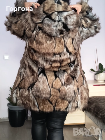 Голямо Палто с косъм, снимка 5 - Палта, манта - 52965564