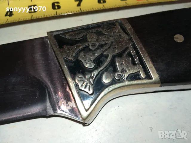 МАСИВЕН ОСТЪР НОЖ С ГРАВЮРА 1403251727, снимка 2 - Ножове - 49496083