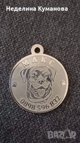 Стоманени медальони за кучета и други домашни любимци , снимка 4 - За кучета - 35527727