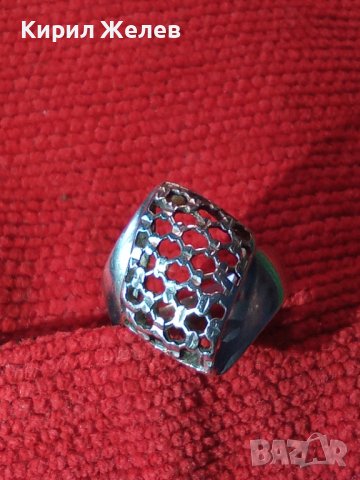 СРЕБЪРЕН БЕЛ ЕПОК СТИЛ СТАР КРАСИВ ПРЪСТЕН СРЕБРО 925 АЖУРНА РЪЧНА ИЗРАБОТКА 25157, снимка 13 - Пръстени - 35828351