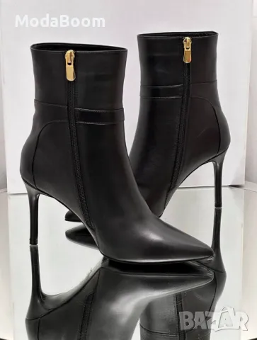 Chanel|Дамски черни ботуши на ток , снимка 3 - Дамски ботуши - 47519874