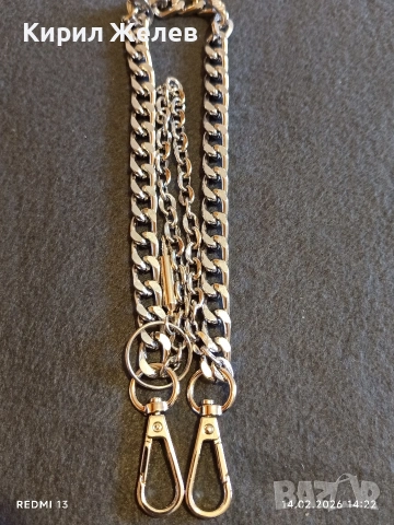 Красива метална верижка аксесоар за портфейл, чанта с карабинер 51811