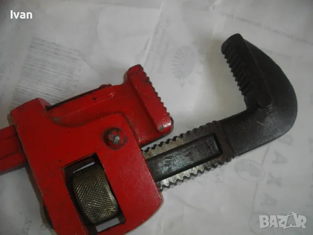 2" ЦОЛА ГОЛЯМ НЕМСКИ ВОДОПРОВОДЕН КЛЮЧ ПОЧТИ НОВ ОТЛИЧЕН 61см/Захват 80мм DROP FORCED ПРОФЕСИОНАЛЕН, снимка 17 - Други инструменти - 48228638