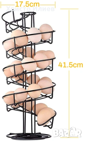 Органайзер Поставка за яйца Спирална поставка за съхранение, снимка 2 - Други стоки за дома - 53537404
