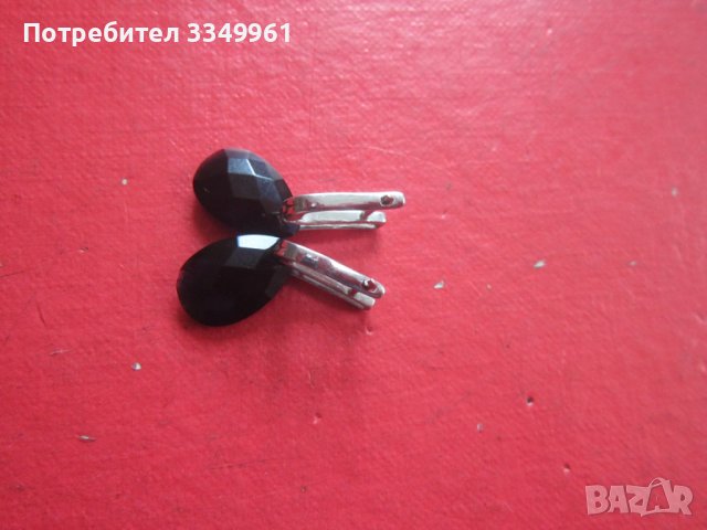 Уникални сребърни обеци 925 тъмно сини камъни, снимка 4 - Обеци - 36773204