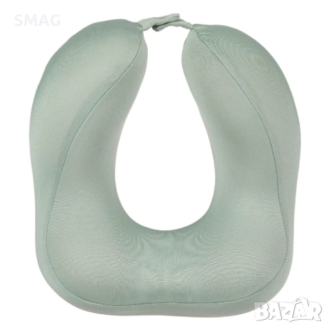 Анатомична пътна възглавница с мемори пяна – сиво-кафява (taupe), 27 см, снимка 4 - Други - 52286359