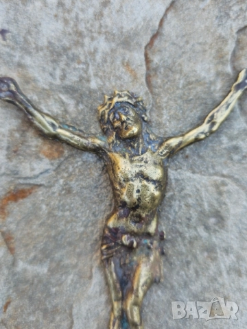 Антикварен Бронзов Кръст , снимка 4 - Колекции - 52015571