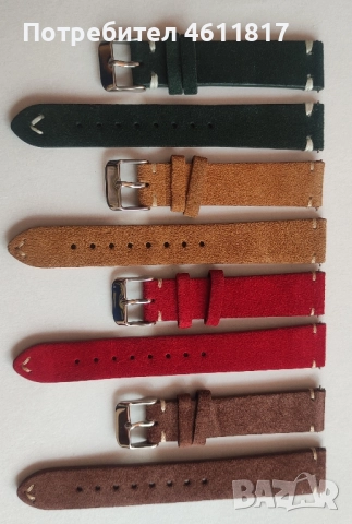 Кожени каишки 18мм, снимка 2 - Каишки за часовници - 52188537