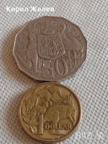 Две монети 1 долар/ 50 цента Австралия Кралица Елизабет втора 42472, снимка 1 - Нумизматика и бонистика - 43937470