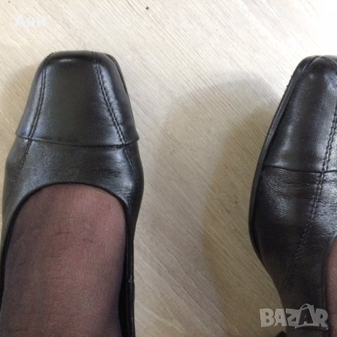 Ежедневни черни,кожени обувки №38., снимка 2 - Дамски ежедневни обувки - 34710810