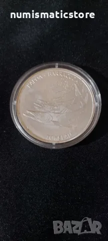Токелау 2017 – 5 долара - Капоа – Баракуда - 1 OZ - Сребърна монета, снимка 2 - Нумизматика и бонистика - 49716561