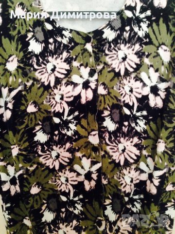 Жилетка рипс с флорални мотиви 100% памук, снимка 3 - Жилетки - 39197148