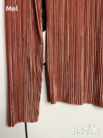 Блуза H&M, дълъг ръкав, размер S-M, оранжева/кафява/бордо, снимка 6 - Блузи с дълъг ръкав и пуловери - 43146682