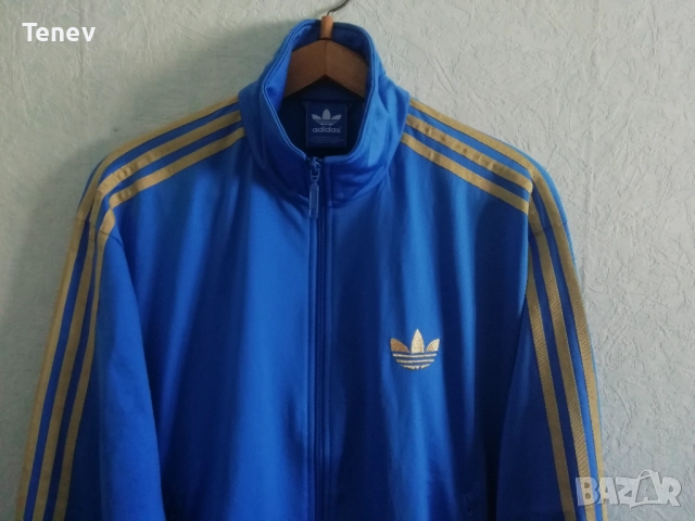 Adidas Originals Firebird Blue/Gold оригинално ново мъжко горнище анцуг размер L , снимка 4 - Спортни дрехи, екипи - 51615438