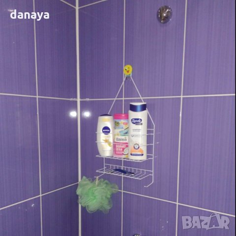 176 Метална Етажерка за баня с два рафта органайзер за аксесоари в банята и дома, снимка 4 - Органайзери - 27352235