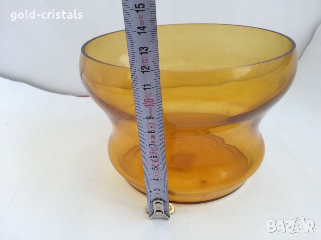 Стъклена купа фруктиера цветно стъкло, снимка 7 - Антикварни и старинни предмети - 32731711