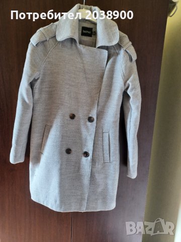 Дамско сиво палто, снимка 1 - Палта, манта - 40216946