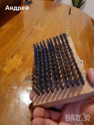 Стара телена четка, снимка 3 - Антикварни и старинни предмети - 28202956