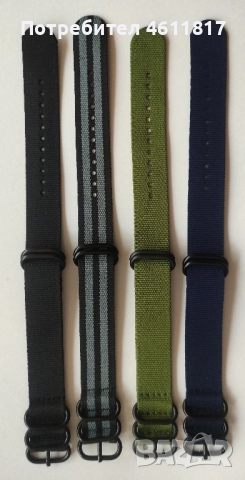 Текстилна каишка НАТО 22мм, снимка 2 - Каишки за часовници - 52319999