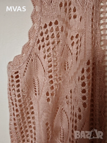 Нова дамска розова жилетка L размер, снимка 3 - Жилетки - 53146408