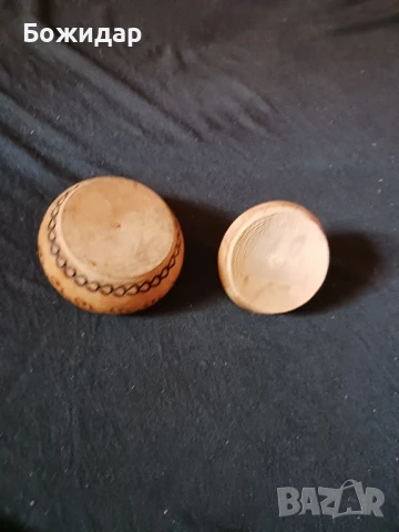 Дървена Солничка. Ръчно пирографирана., снимка 2 - Други - 51349135