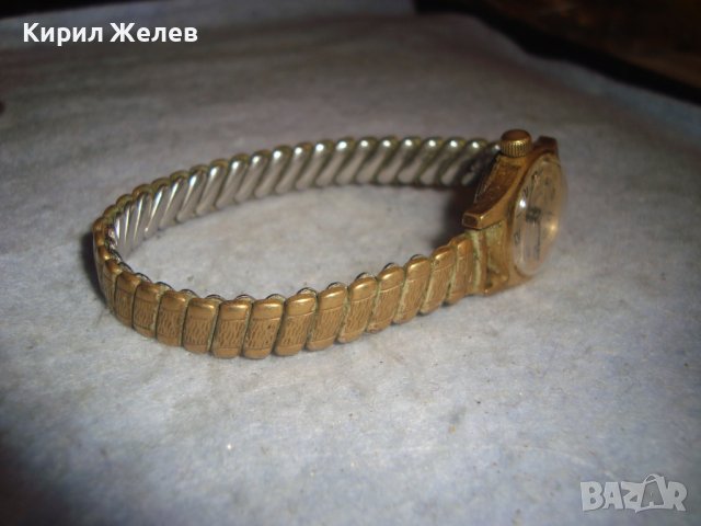 TRUMP WATCH 17 JEWELS СТАР ВИНТИДЖ ПОЗЛАТЕН ЛУКС МОДЕЛ с ПОЗЛАТЕНА ВЕРИЖКА ДАМСКИ МЕХ ЧАСОВНИК 25230, снимка 7 - Антикварни и старинни предмети - 36686241