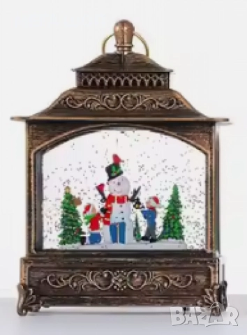 Коледна лампа със сняг и коледни орнаменти, снимка 4 - Декорация за дома - 52586168