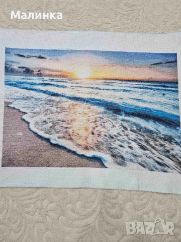 Продава се гоблен ,, Морски залез”, снимка 2 - Гоблени - 51094975