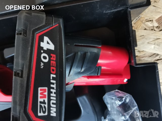 Акумулаторен ударен винтоверт Milwaukee M12FPD-402X, 12 V, 44 Nm, куфар, 2 батерии и зарядно, снимка 5 - Други инструменти - 43020329