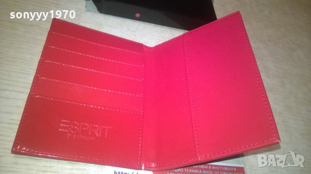 esprit platinum-red 20.5х14см-внос germany, снимка 9 - Портфейли, портмонета - 28219409