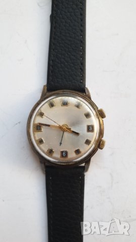 Мъжки механичен позлатен часовник POLJOT звънец, снимка 1 - Антикварни и старинни предмети - 43077855