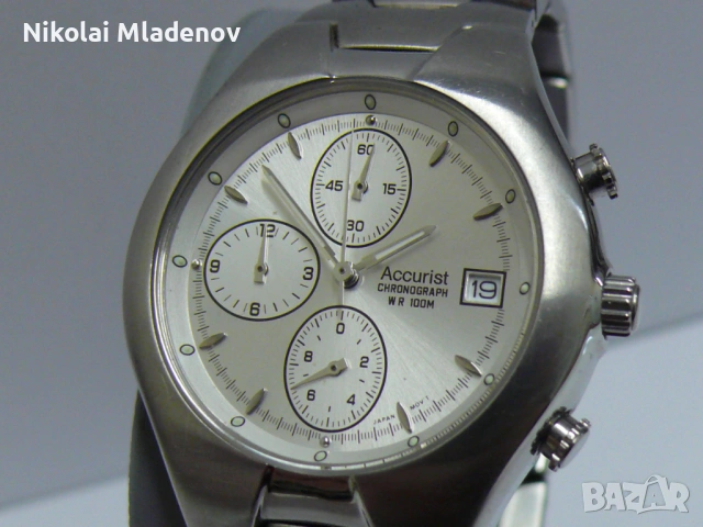 Accurist Chronograph Кварц Мъжки ръчен часовник, работещ, снимка 4 - Мъжки - 53277274
