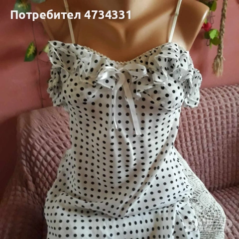 Рокля черно/бяла, снимка 4 - Рокли - 53476480