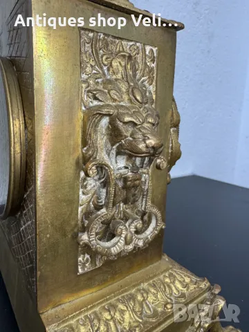 Бронзов часовник №6756 , снимка 6 - Антикварни и старинни предмети - 49807408