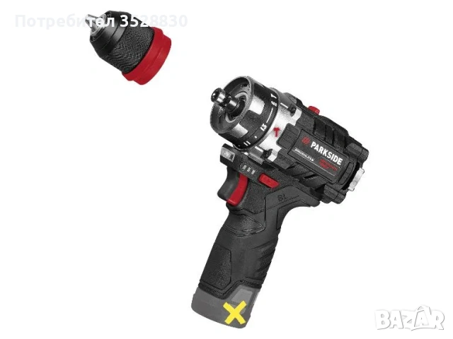 12v ударен винтоверт/бормашина Parkside Performance PSBSAP 12 A1 Парксайд Перформанс НОВ ГАРАНЦИЯ, снимка 4 - Други инструменти - 53147492