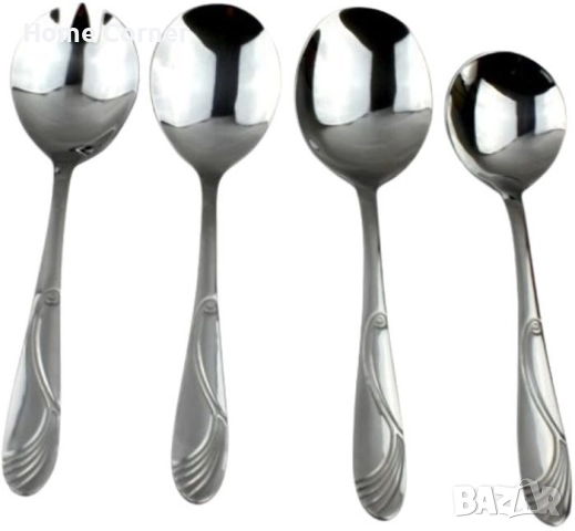 Комплект прибори за хранене Elekom – 72 части, неръждаема стомана, снимка 5 - Прибори за хранене, готвене и сервиране - 51442249