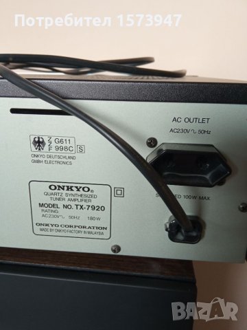 ONKYO ТХ-7920 QUARTZ SYNTHESIZED TUNER AMPLIFIER RI, снимка 9 - Ресийвъри, усилватели, смесителни пултове - 38812688