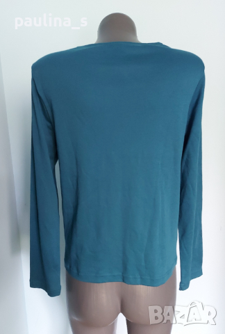 Памучна блуза с дълъг ръкав и декорации "Tradition" ® / голям размер , снимка 4 - Блузи с дълъг ръкав и пуловери - 36557376