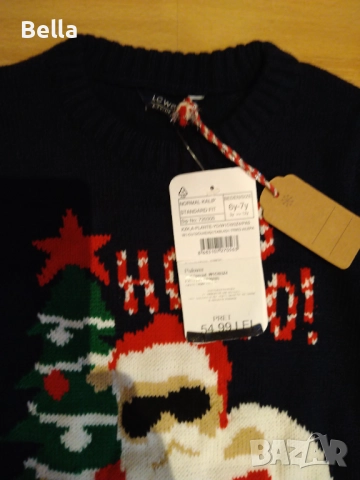 Коледен пуловер 6-7 г., снимка 3 - Детски пуловери и жилетки - 52775833