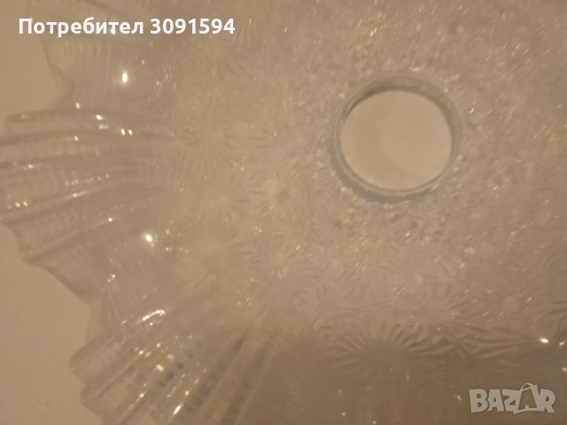 френско стъкло за лампа полюлей 1900г, снимка 14 - Антикварни и старинни предмети - 40825491