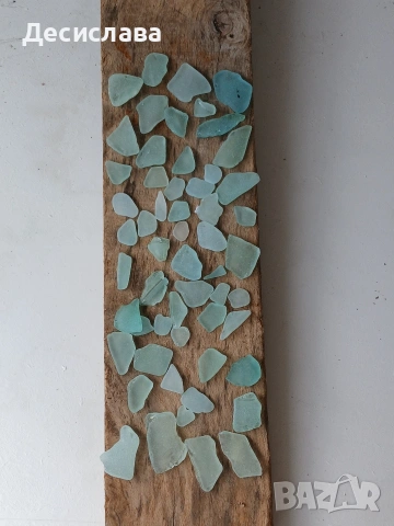  тюркоазено морско стъкло , снимка 5 - Пана - 53581172